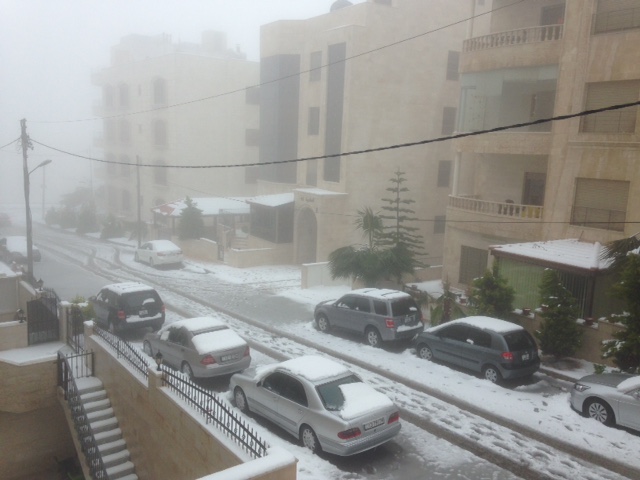 The view from our balcony this morning.