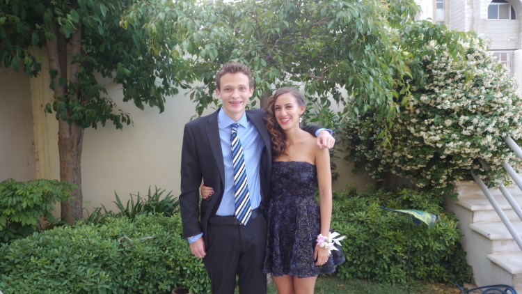 Ben and the beautiful Zeyna. (She's right about the awkward squirrel thing.)